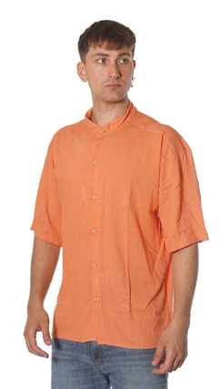 CAMISA OVERSIZE CUELLO MAO M/C - tienda online