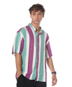 Camisa Rayas Over Size M/C - tienda online