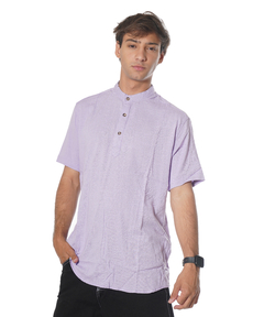 Camisola Lino cuello Mao M/C - Lefur