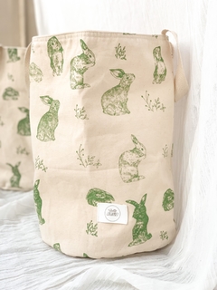 Canastos Medianos de conejitos en Verde seco - comprar online