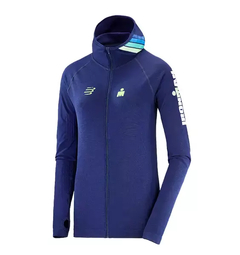 IRONMAN COMPRESSPORT FINISHER 3D THERMO SEAMLESS FULLZIP HOODIE BLUE