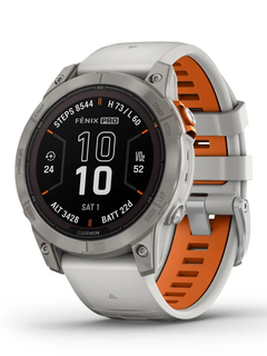 Garmin fenix 7 Pro Sapphire Solar Edition GPS Watch TI/FOG GRAY/EMBER ORANGE