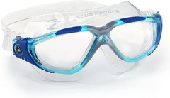 Aqua Sphere Vista Swim Mask Goggles clear lens aqua