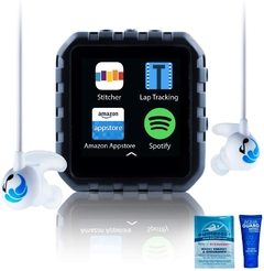Delphin Waterproof Micro Tablet Compatible with Audible and More, Plus Built in Lap Tracking! (8GB, Swimbuds Sport)