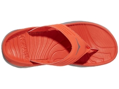 HOKA ONE ONE Ora Recovery Flip Men's Mandarin Red/Dove - ASPORTS - Since 1993!