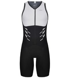 ROKA MEN'S GEN II ELITE AERO SLEEVELESS TRI SUIT - WHITE/BLACK