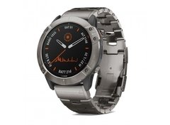 Garmin fēnix 6X Multisport GPS Watch - Pro Solar Editions - titanium/titanium