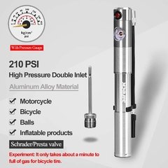 Sireck Mini Bike Pump - High Pressure 210 PSI Gauge - comprar online