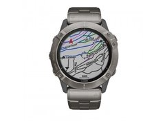Garmin fēnix 6X Multisport GPS Watch - Pro Solar Editions - titanium/titanium na internet