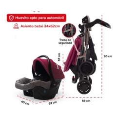 BEBESIT Cochecito Travel System Eos Morado (1337) - Solescitos Baby Store