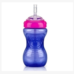 NUBY Vaso con sorbete de silicona y tapa protectora 295ml 12 M+ (9923 Flex) - comprar online