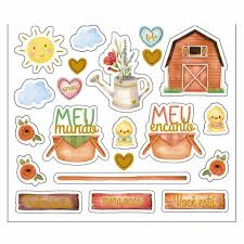 Die cuts com foil - Doce Fazendinha - Litoarte