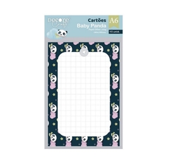 Cartões A6 Baby Panda - Decore Crafts - comprar online