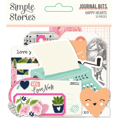 Die Cuts Journal Bits Happy Hearts - Simple Stories