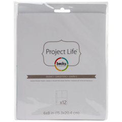 Plasticos para Project Life - Becky Higgins -15x20cm com 3 divisões