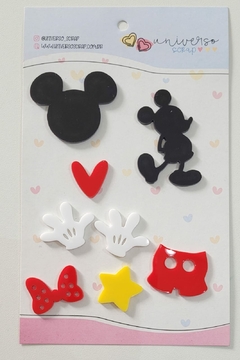 Cartela de recortes em acrilico - Mickey Icones