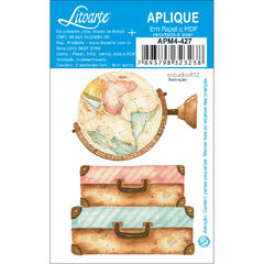 Aplique Litoarte - kit Viagem Globo Mala (APM4-427)