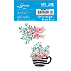 Aplique Litoarte - Vasos de Flores (APM4-441)