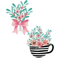 Aplique Litoarte - Vasos de Flores (APM4-441) - comprar online