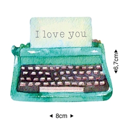 Aplique Litoarte - Máquina de Escrever Love You (APM8-1280) - comprar online