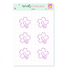 Cartela de Clips Amor I love You - Lemon paper design