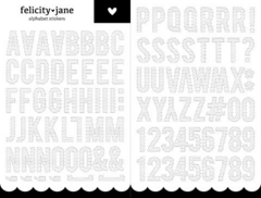 Alfabeto adesivo Felicity Jane - Branco com poá preto