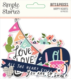 Die Cuts Bits & Pieces Happy Hearts - Simple Stories