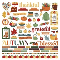 Cartela de adesivos 30x30cm Autumn Greetings - Photoplay