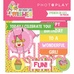 Die Cuts Ephemera PhotoPlay - Birthday Girl Wishes