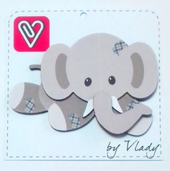 Aplique em MDF Elefante - By Vlady