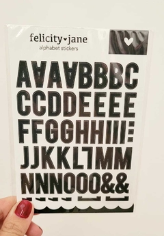 Felicity Jane Alfabeto Adesivo - Preto ou Branco