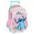 MOCHILA DE RODINHAS ROSA STITCH