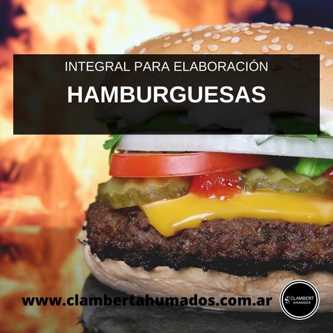 Integral Hamburguesa vacuno rinde 25 kg.