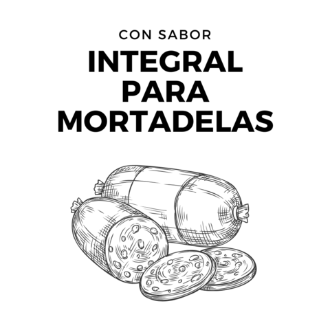 Integral Mortadela (con sabor) rinde 12 kg.