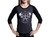 Remera 3/4 mujer "snatch or die - limited edition " (negro jaspeado/negro liso)