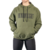 Buzo frisa hoodie "i know right " (verde militar)