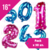 Globo Numeros 16" Estampado Fucsia - PROMO X 50