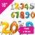 Globo Numero Animales 16" - Promo x 50 u