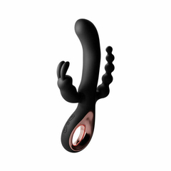 TRIS VIBRADOR RABBIT COM ESTIMULADOR ANAL - comprar online