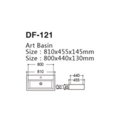 ART DF-121 BACHA DE APOYO HOESCH FOSTER RECTANGULAR 80*45,5*13 CM - comprar online