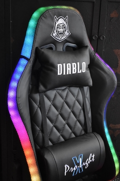 GC-LD - SILLA GAMER DIABLO PRO LIGHT NEGRO LUCES LED - JB Lacroux Restoration 