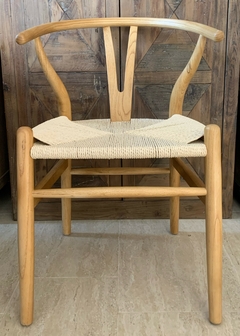 SILLA WISHBONE MADERA + RATÁN COLOR NATURAL - comprar online