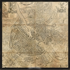 Cuadro Blue Print Mapa de Paris VI-9