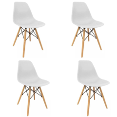 COMBO X 4 SILLAS EAMES BLANCO