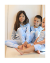 MiniJota: Pijama Ardillas Celeste Largo - comprar online