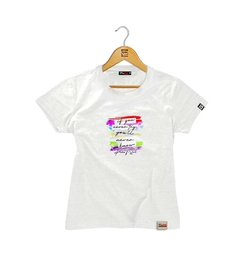 Camiseta Baby Look Life You Colorido Pintee - Pintee T-shirt - As Camisetas Mais Incríveis da Internet