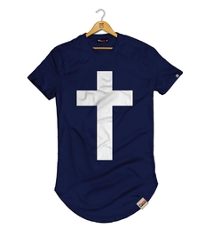Camiseta Longline Estampa Cruz - loja online