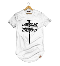 Camiseta Longline Jesus Cristo Pregos - Pintee T-shirt - As Camisetas Mais Incríveis da Internet