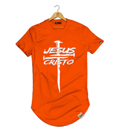 Camiseta Longline Jesus Cristo Pregos - loja online