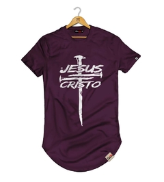 Camiseta Longline Jesus Cristo Pregos - comprar online